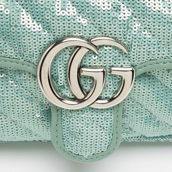 Gucci Matelasse Sequin GG Marmont Mini Flap Bag - Picture 9 of 14